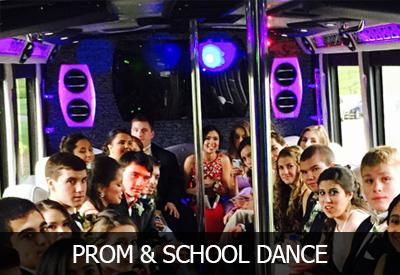 Party bus rental for prom party in Bannockburn