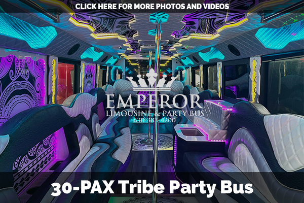 luxury sporting event party bus