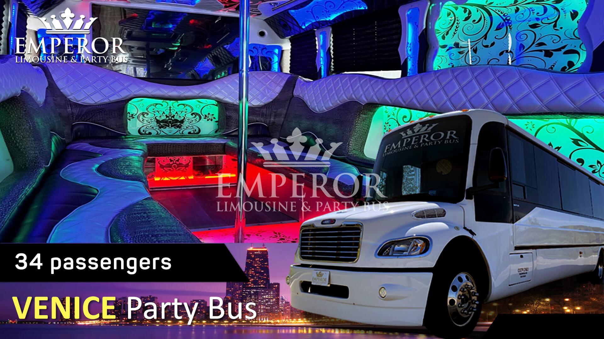 Best party buses for Bachelor party in Chicago - Venice Edition