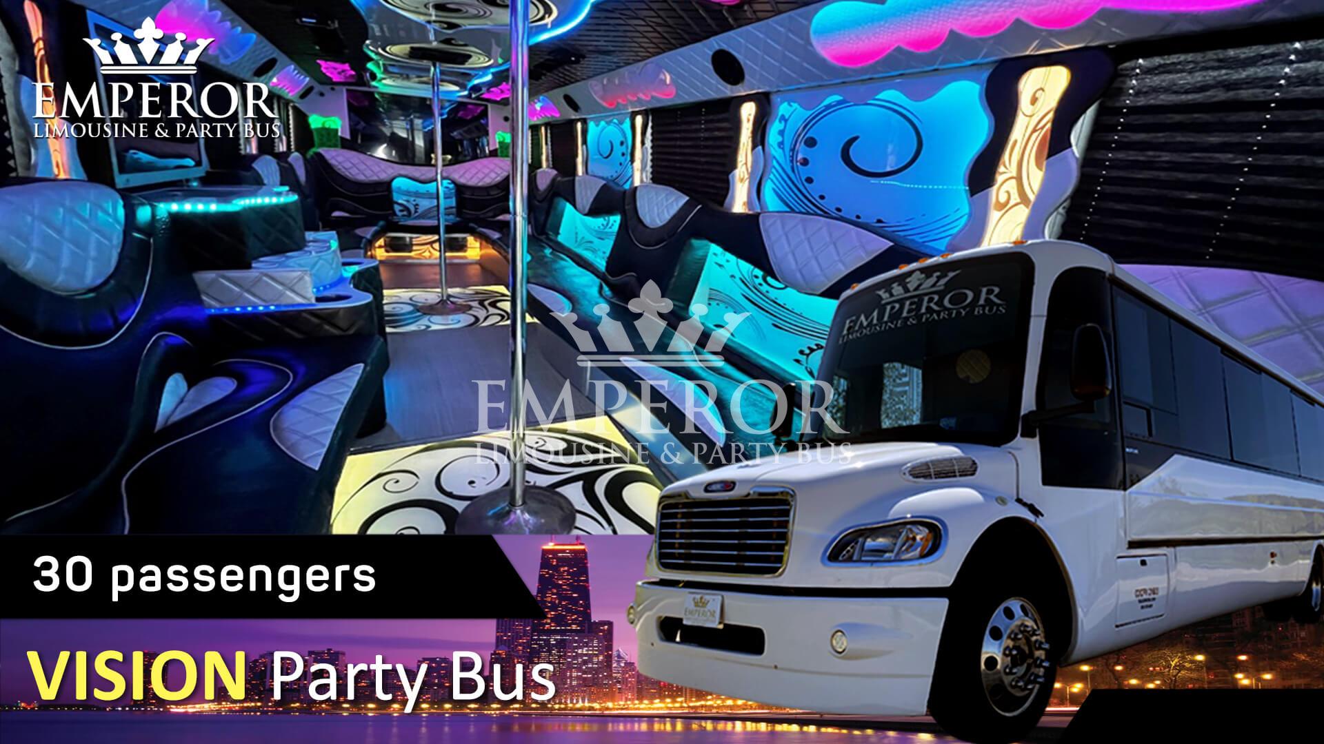 Corporate party bus rental service - Vision edition