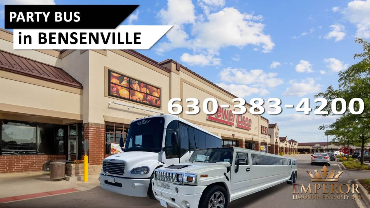 Party bus rental service in Bensenville, IL